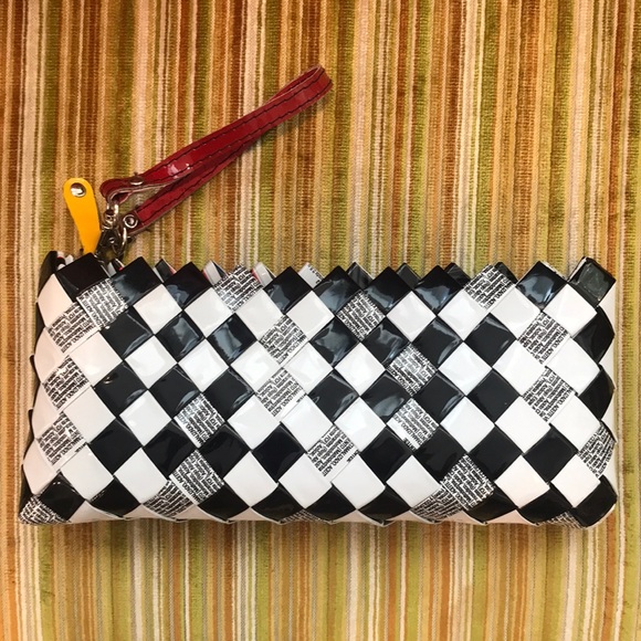 90’s Y2K Nahui Ollin Woven Recycled Chip Bags Clutch. - Picture 1 of 7